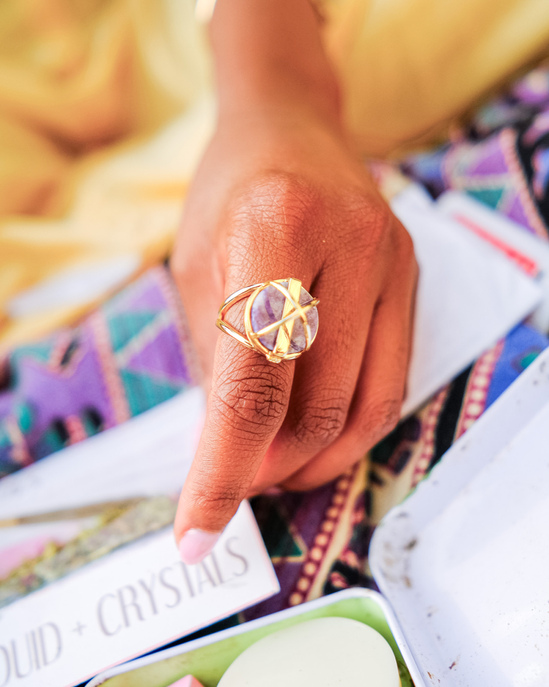 Purple Jade Gaïa J Ring