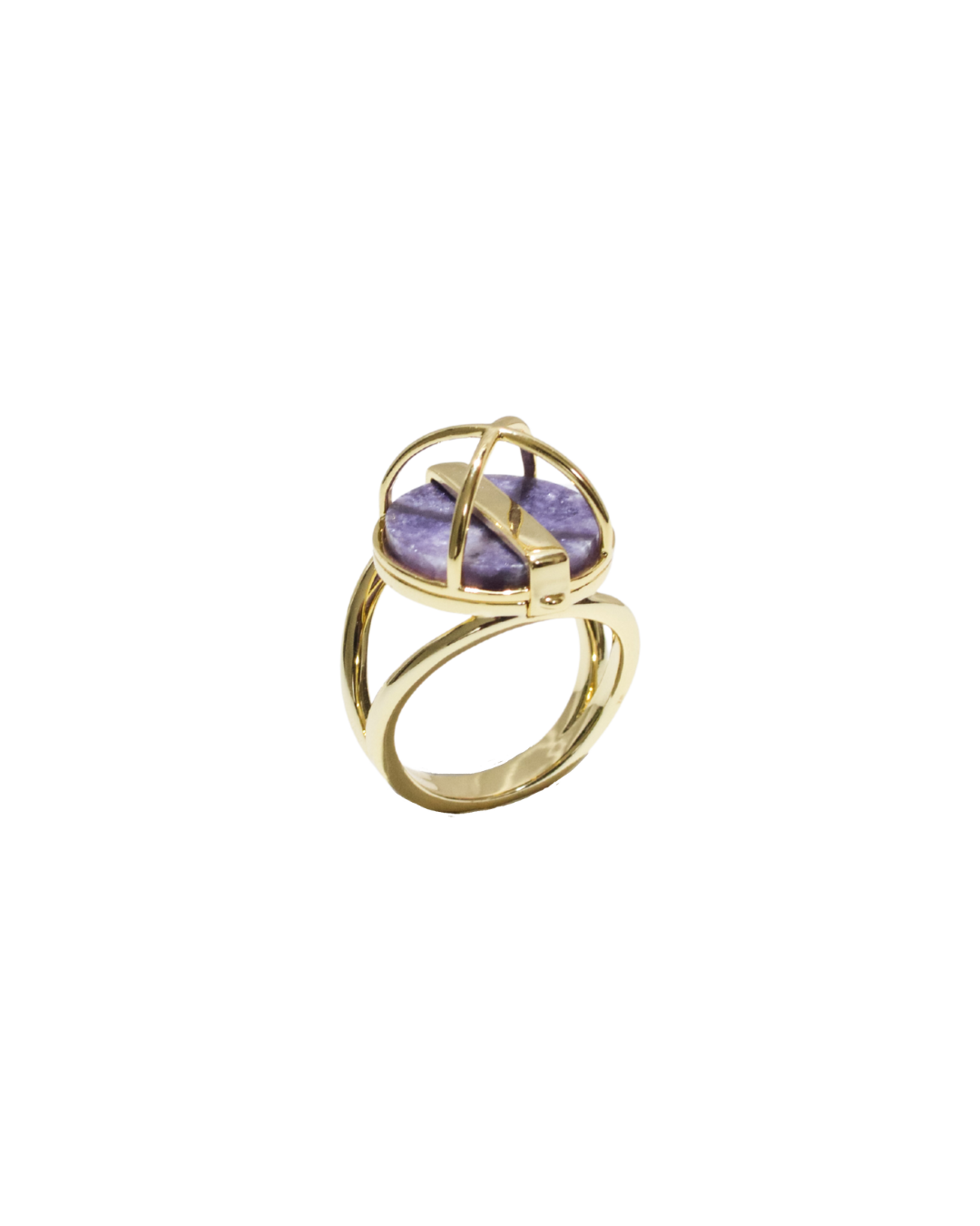 Gaïa Joint Ring in Purple Jade