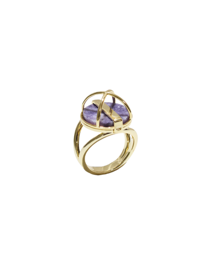 Gaïa Joint Ring in Purple Jade